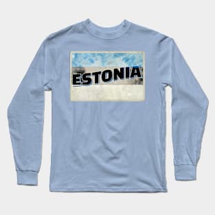 Estonia Vintage style retro souvenir Long Sleeve T-Shirt